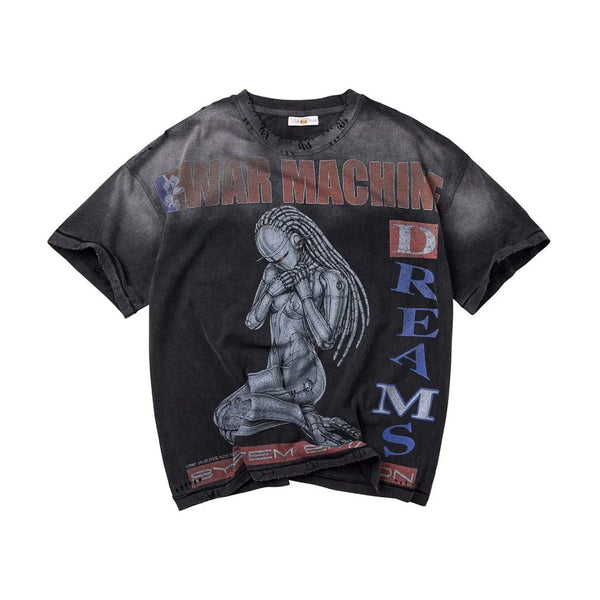 Vale Forever War Machine Faded Black Tee by Vale Forever - NWAHYPE No.1 for streetwear T-Shirts in USA