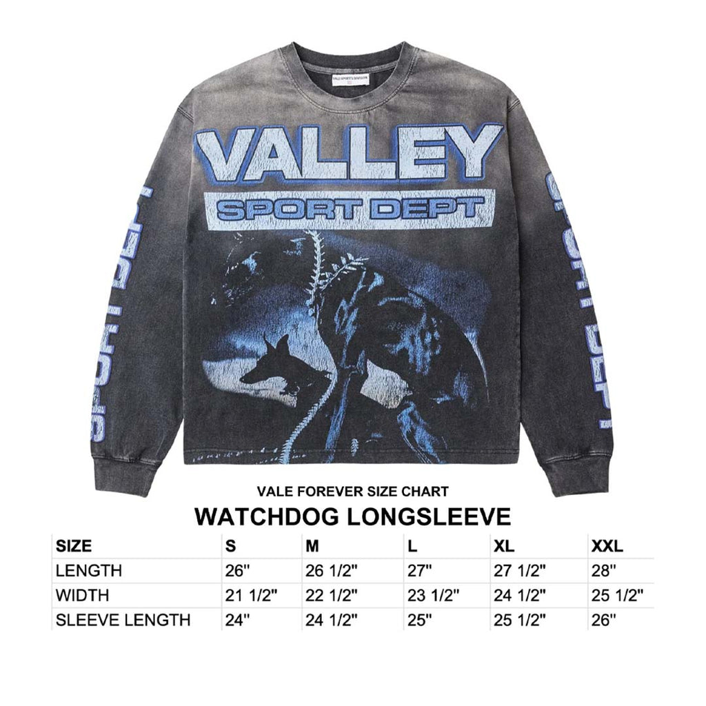 Vale Forever Watchdog Long Sleeve Tee Black by Vale Forever - NWAHYPE No.1 for streetwear T-Shirts in USA