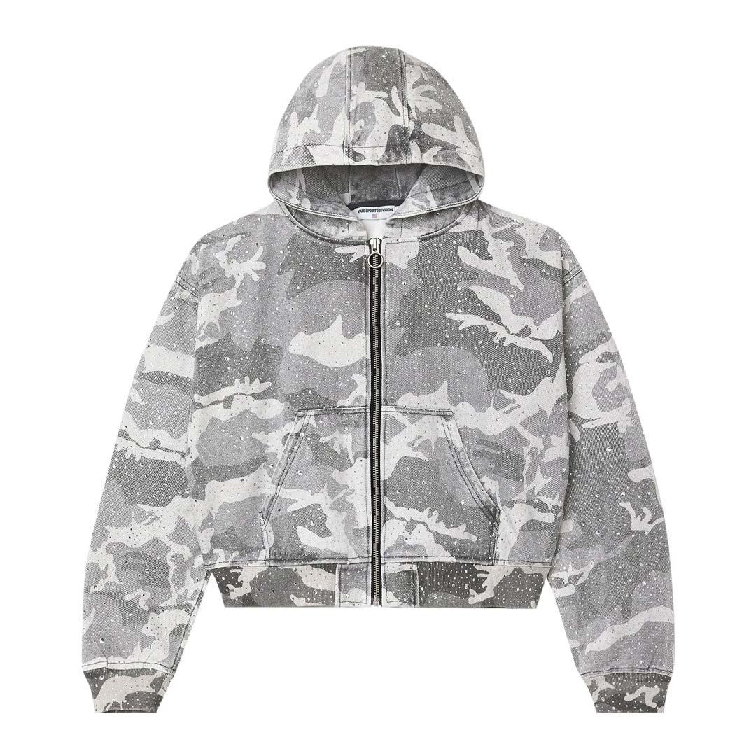 Vale Forever Winter Crystal Camo Work Jacket 'Washed/White/Camo' by Vale Forever - NWAHype No.1 for streetwear Hoodies in USA