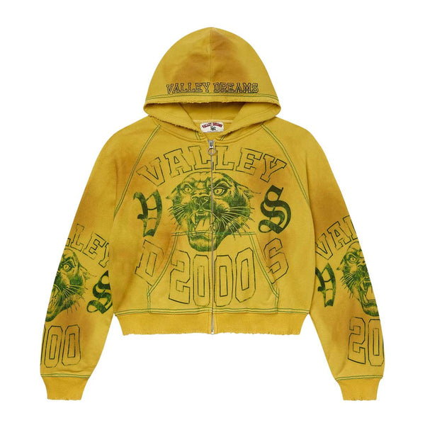 Vale VSX 2000 Zip Up Hoodie Brasil Yellow Green by Vale Forever - NWAHYPE No.1 for streetwear Hoodies in USA