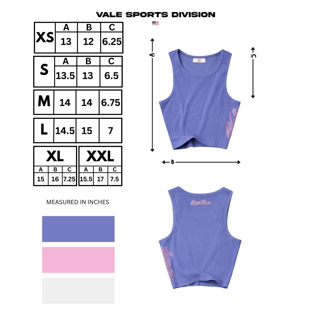 Vale Women's Bling Tank Top Blue Pink by Vale Forever - NWAHYPE No.1 for streetwear T-Shirts in USA