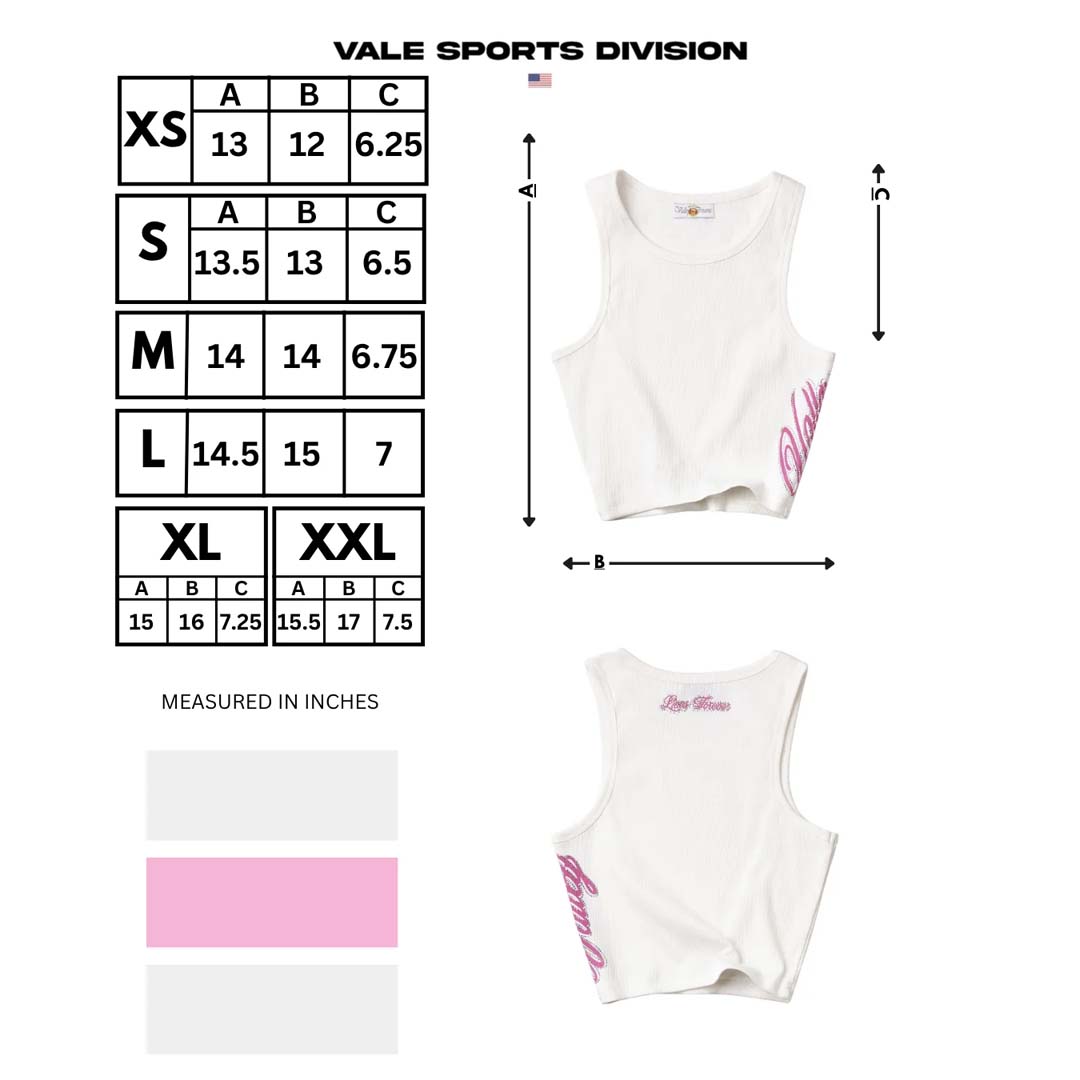 Vale Women's Bling Tank Top White Pink by Vale Forever - NWAHYPE No.1 for streetwear T-Shirts in USA