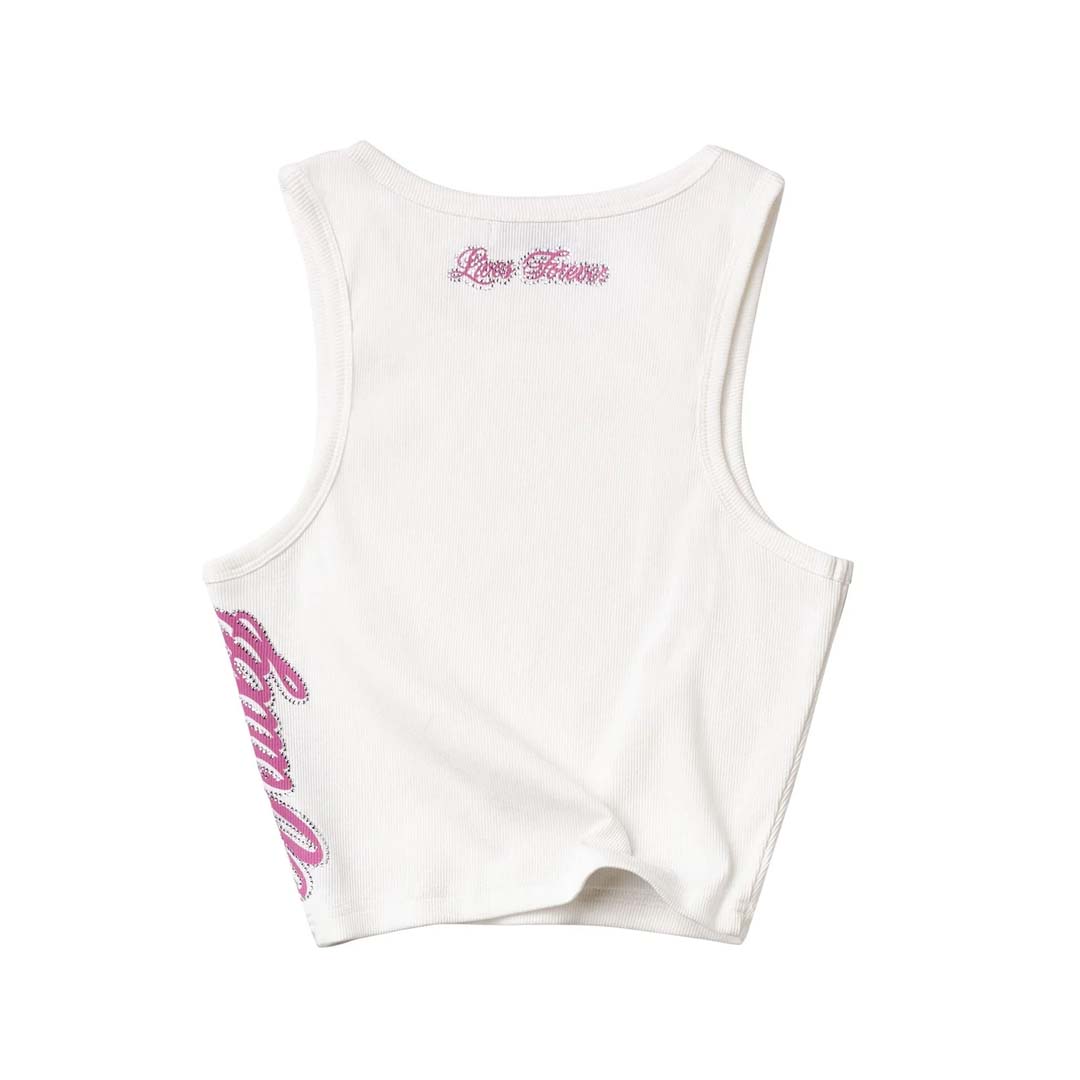 Vale Women's Bling Tank Top White Pink by Vale Forever - NWAHYPE No.1 for streetwear T-Shirts in USA