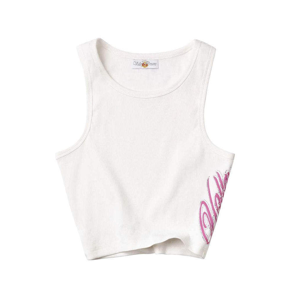 Vale Women's Bling Tank Top White Pink by Vale Forever - NWAHYPE No.1 for streetwear T-Shirts in USA
