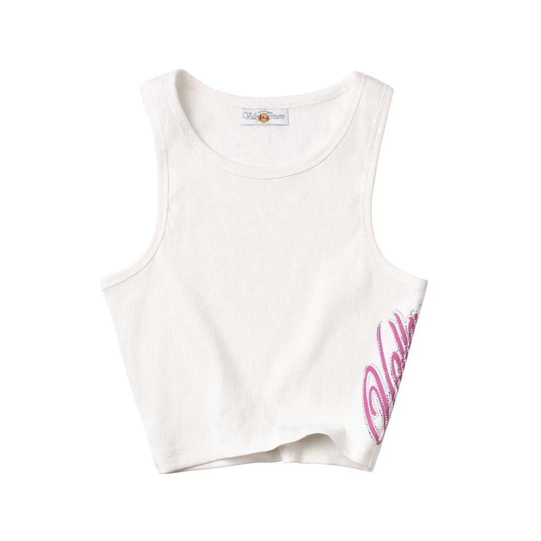 Vale Women's Bling Tank Top White Pink by Vale Forever - NWAHYPE No.1 for streetwear T-Shirts in USA