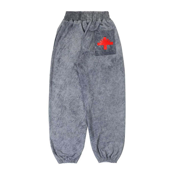 Vertabrae C - 1 Sweatpants Washed Grey Red by Vertabrae - NWAHype No.1 for streetwear Pants in USA