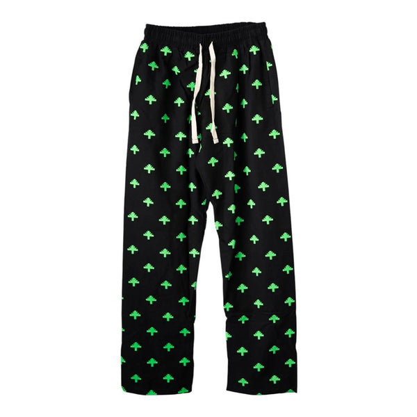 Vertabrae Everyday Logo Sweatpants Black Neon Green by Vertabrae - NWAHype 1 for streetwear Pants in USA