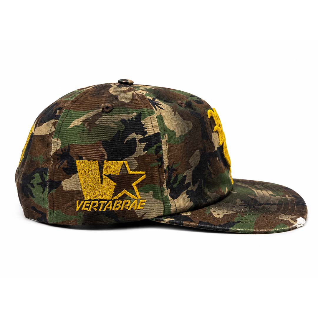 Vertabrae Green Camo Yellow Snapback Hat by Vertabrae - NWAHYPE No.1 for streetwear Hats in USA