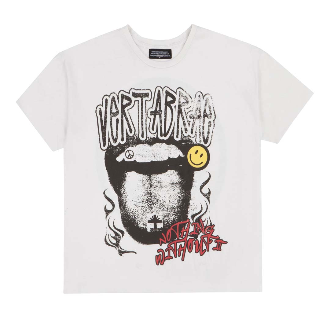 Vertabrae Happy Nothing Without It Tee Cream by Vertabrae - NWAHype 1 for streetwear T-Shirts in USA