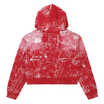 Vertabrae Silo Sketch Cropped Zip Hoodie Red by Vertabrae - NWAHype No.1 for streetwear Hoodies in USA