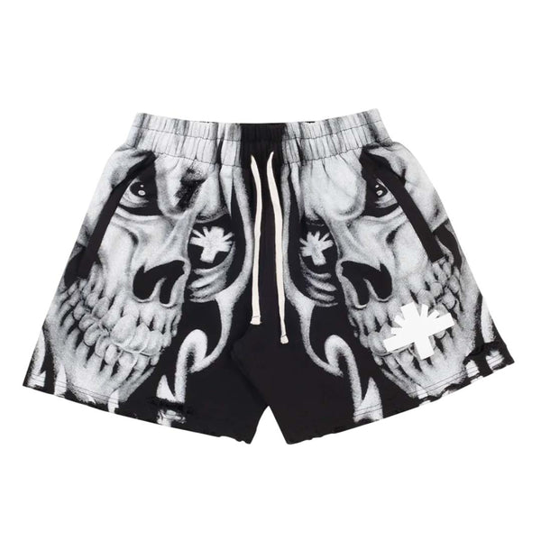 Vertabrae Skull Shorts Black White by Vertabrae - NWAHYPE No.1 for streetwear Shorts in USA