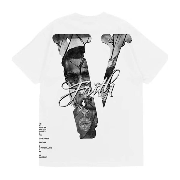 Vlone Pop Smoke White Faith Tee by Vlone - NWAHYPE No.1 for streetwear T-Shirts in USA