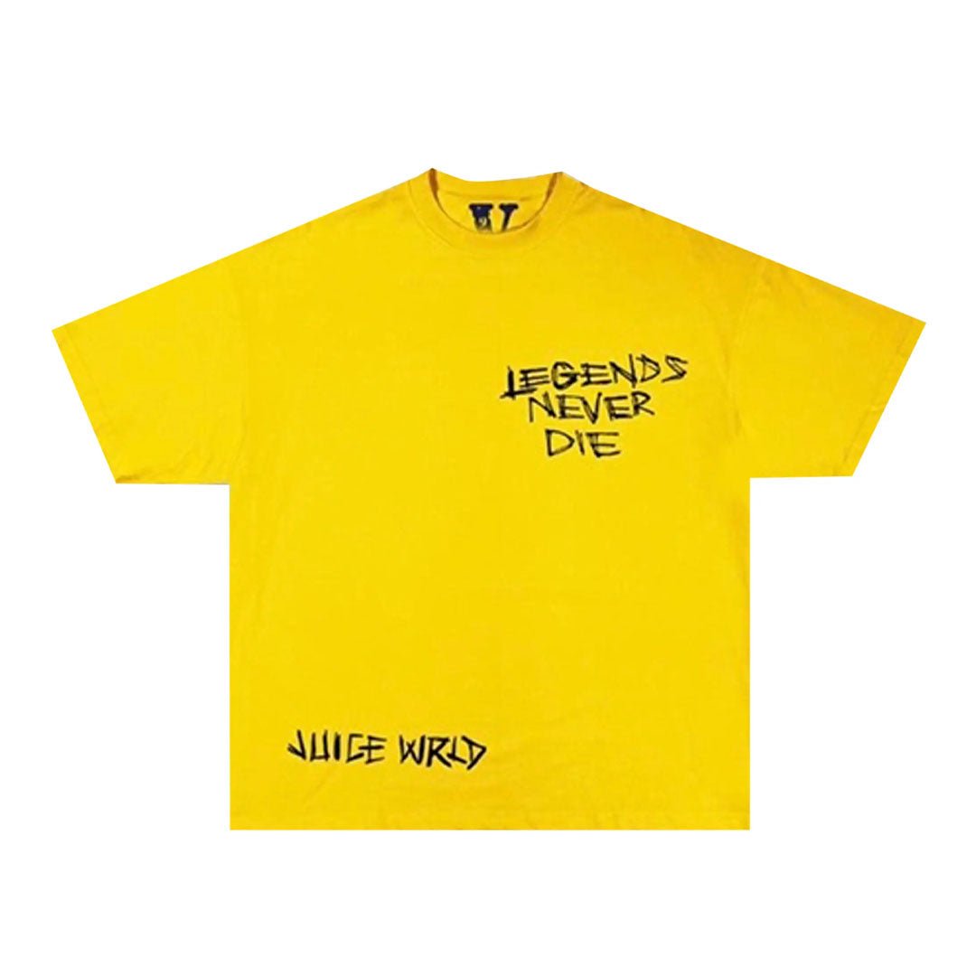 Vlone x Juice Wrld Inferno Tee Yellow by Vlone - NWAHype 1 for streetwear T-Shirts in USA