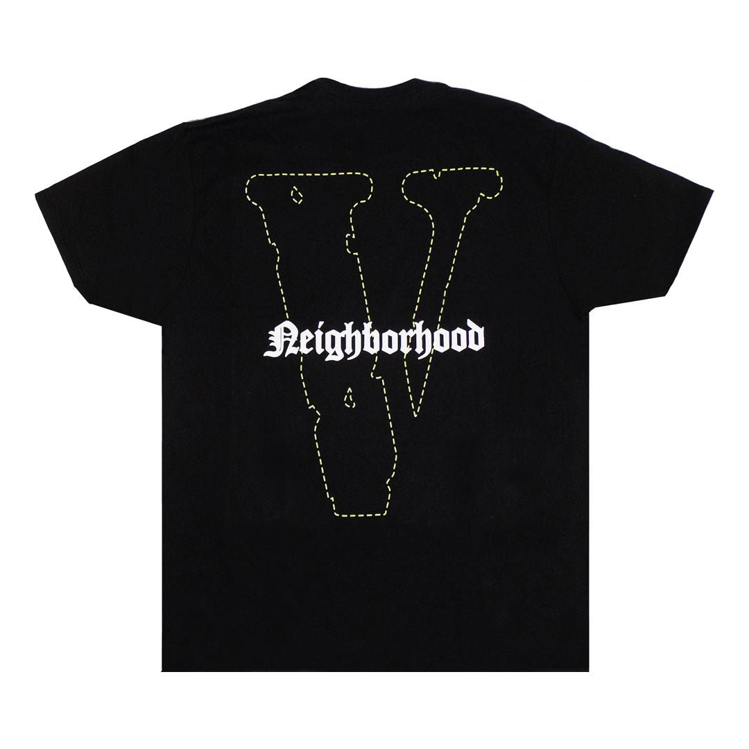 Vlone x Neighborhood Skull Short - Sleeve T-Shirt 'Black/Green' by Vlone - NWAHype 1 for streetwear T-Shirts in USA