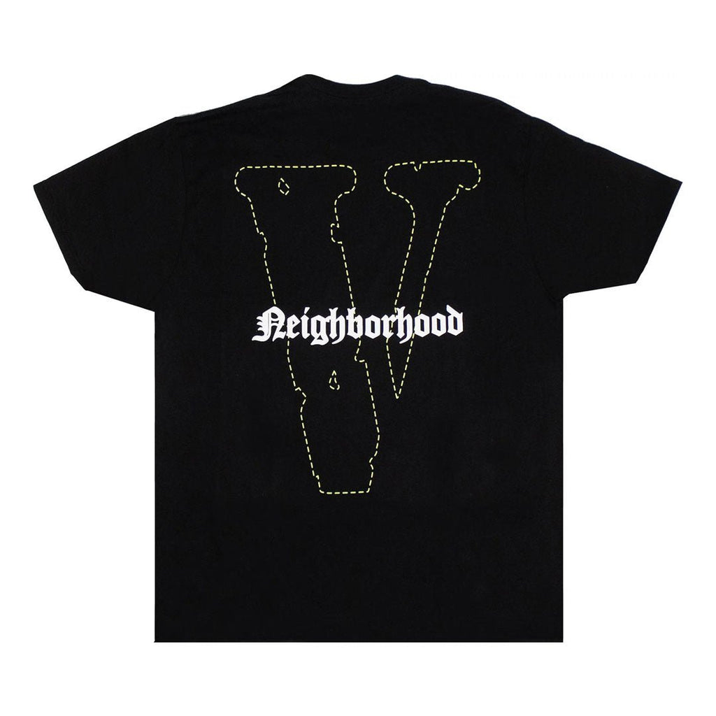 Vlone x Neighborhood Skull Short - Sleeve T-Shirt 'Black/Green' by Vlone - NWAHype 1 for streetwear T-Shirts in USA