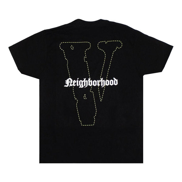Vlone x Neighborhood Skull Short - Sleeve T-Shirt 'Black/Green' by Vlone - NWAHype 1 for streetwear T-Shirts in USA