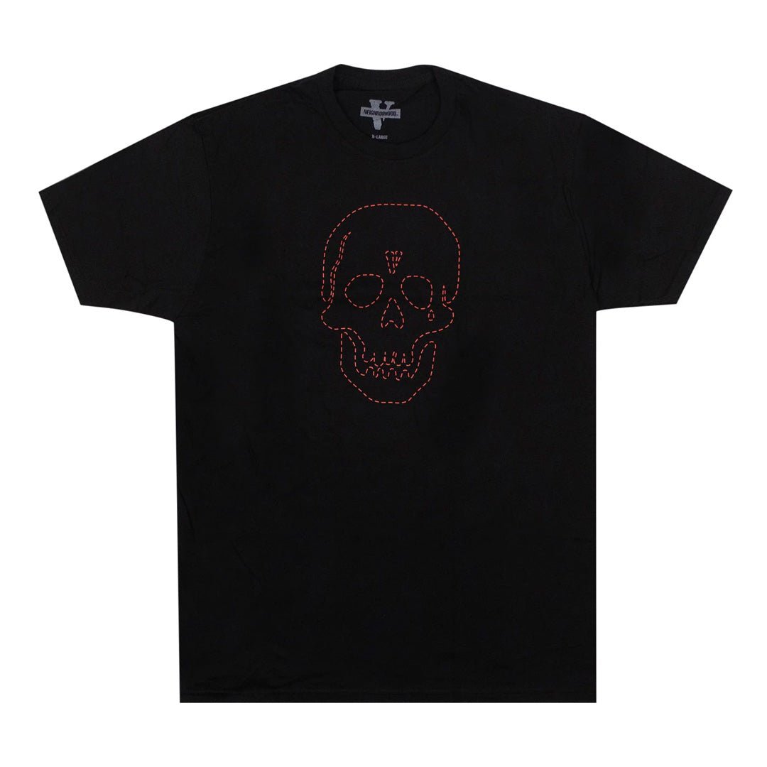 Vlone x Neighborhood Skull Short - Sleeve T-Shirt 'Black/Red' by Vlone - NWAHype 1 for streetwear T-Shirts in USA