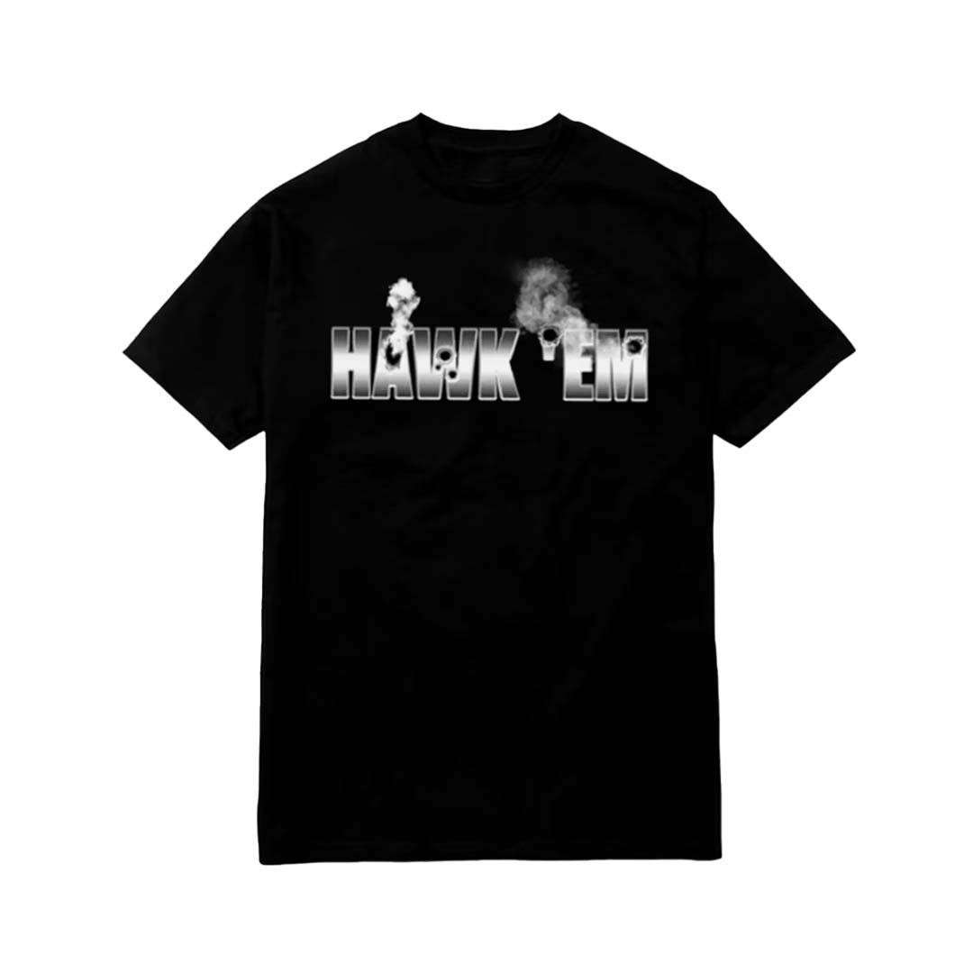 Vlone x Pop Smoke Hawk Em' Tee Black by Vlone - NWAHype 1 for streetwear T-Shirts in USA