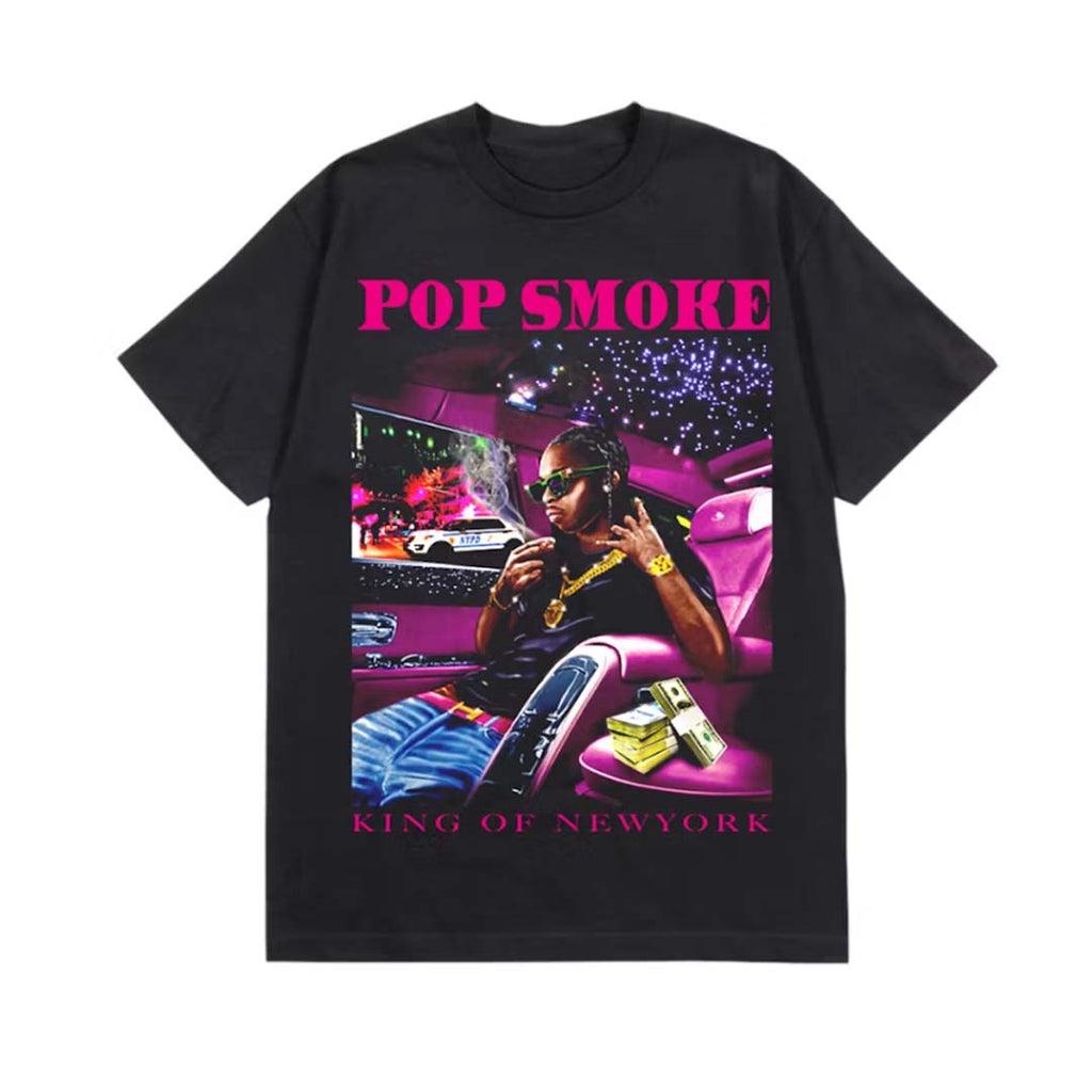 Vlone x Pop Smoke King Of NY T-shirt Black by Vlone - NWAHype 1 for streetwear T-Shirts in USA