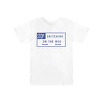 Vlone x Pop Smoke Stop Snitching Tee White Blue by Vlone - NWAHype 1 for streetwear T-Shirts in USA