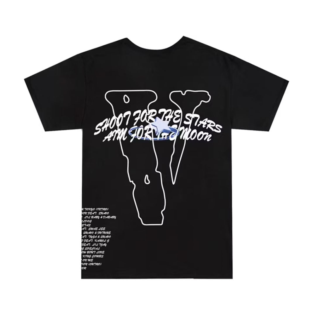 Vlone x Pop Smoke Tracklist Tee Black by Vlone - NWAHype 1 for streetwear T-Shirts in USA