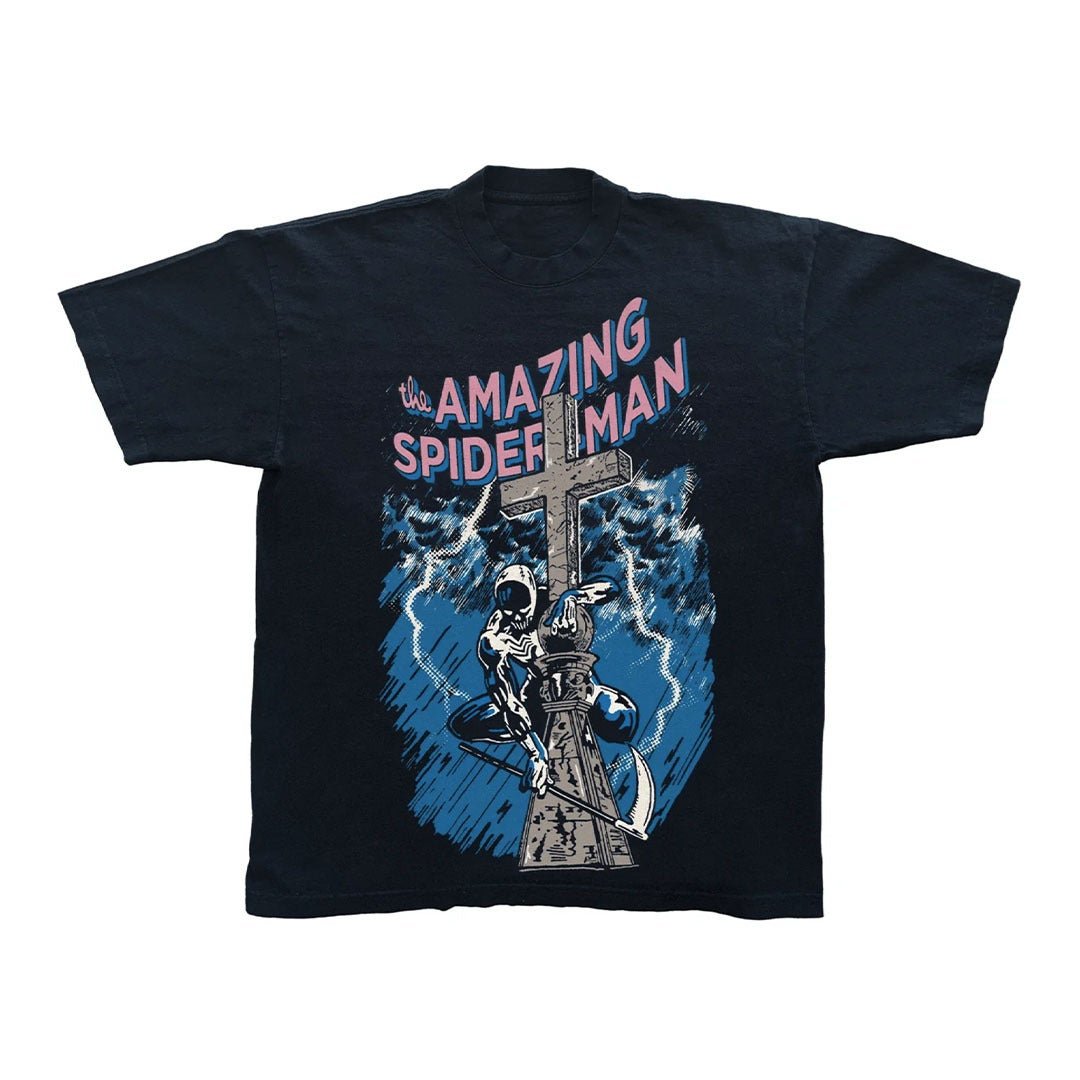 Warren Lotas Amazing Spiderman Tee Black by Warren Lotas - NWAHYPE No.1 for streetwear T-Shirts in USA