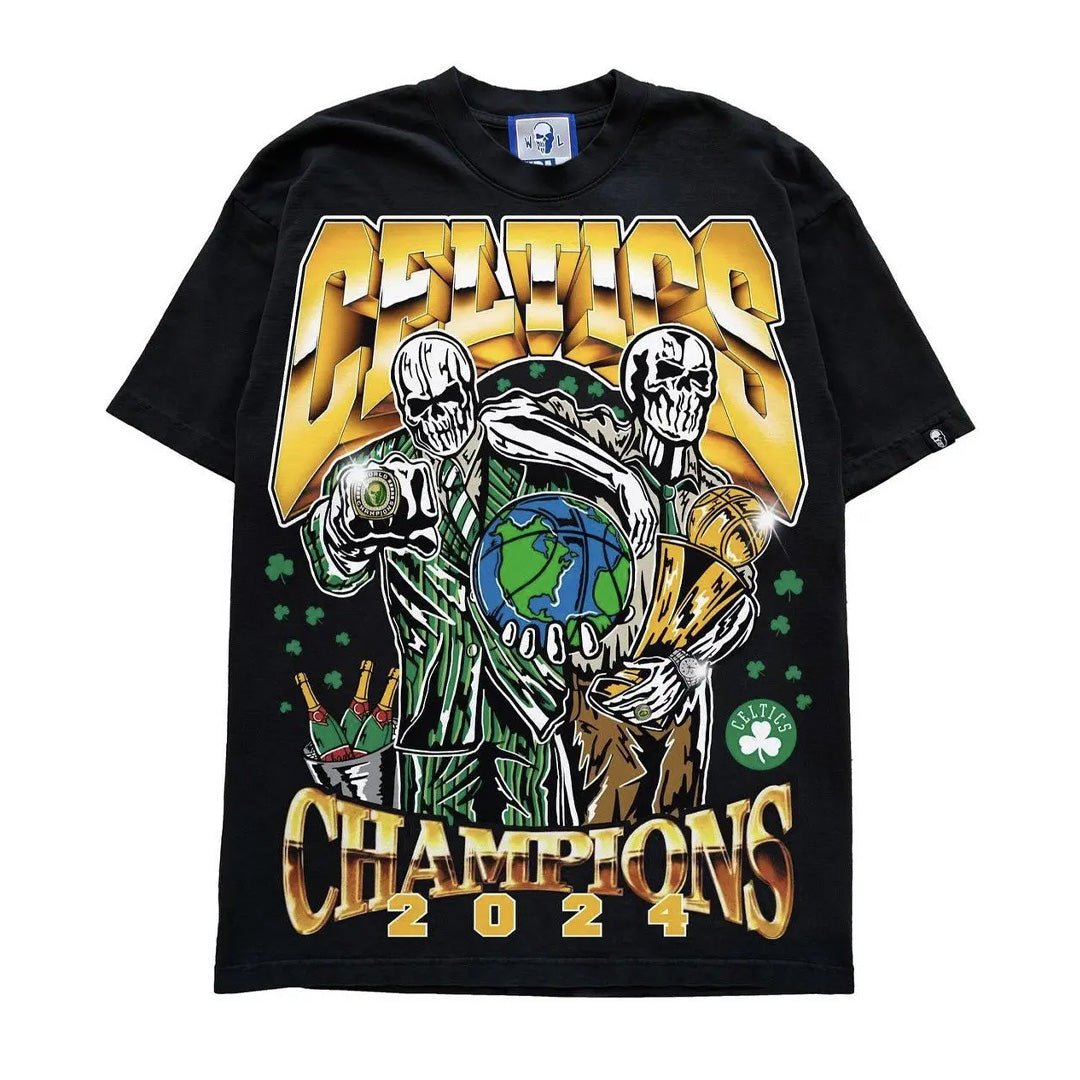 Warren Lotas Black Celtics Championship 2024 by Warren Lotas - NWAHype 1 for streetwear T-Shirts in USA