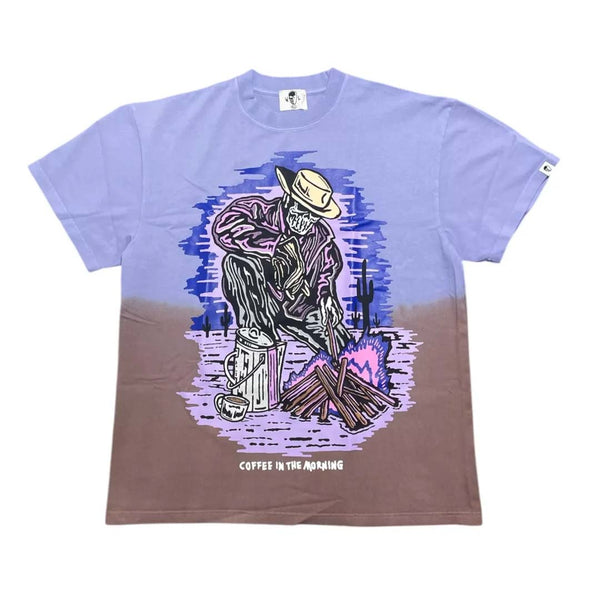 Warren Lotas Coffee in the Morning Tee Purple Brown by Warren Lotas - NWAHYPE No.1 for streetwear T-Shirts in USA