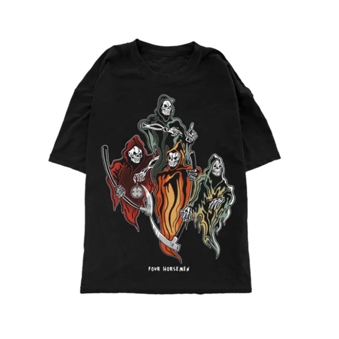 Warren Lotas Four Horesmen Black Tee by Warren Lotas - NWAHYPE No.1 for streetwear T-Shirts in USA