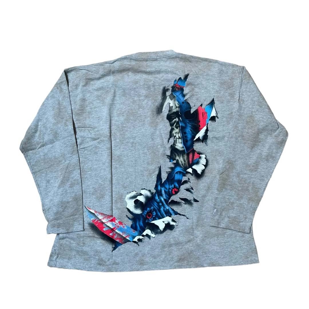 Warren Lotas Masked Killer Boxy Long Sleeve Grey Tee by Warren Lotas - NWAHype 1 for streetwear T-Shirts in USA