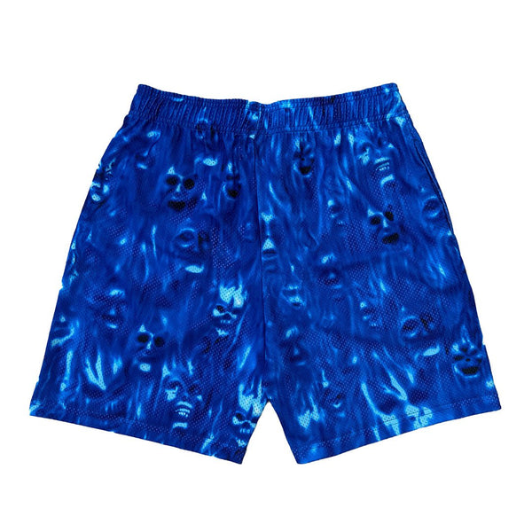 Warren Lotas Skulls Blue Mesh Shorts by Warren Lotas - NWAHype 1 for streetwear T-Shirts in USA