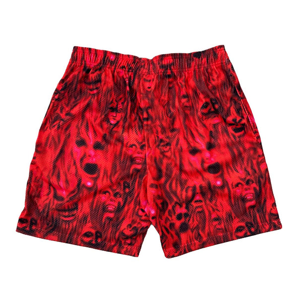 Warren Lotas Skulls Red Mesh Shorts by Warren Lotas - NWAHype 1 for streetwear T-Shirts in USA