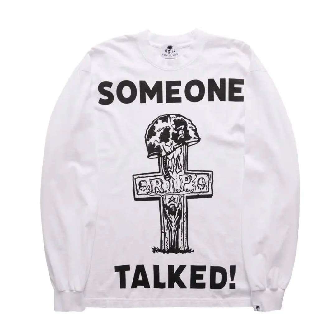 Warren Lotas Someone Talked Long Sleeve White by Warren Lotas - NWAHype 1 for streetwear T-Shirts in USA