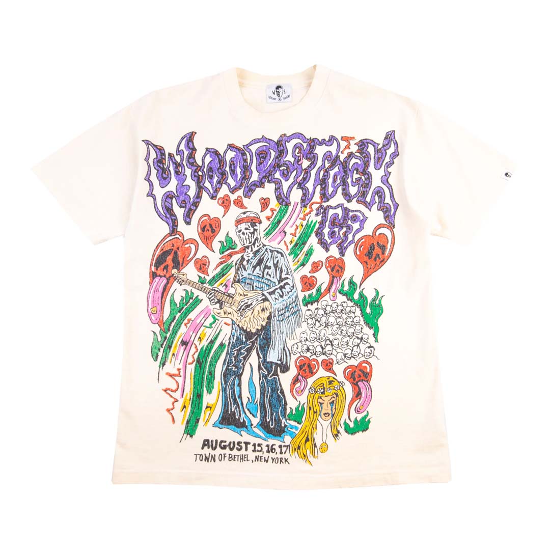 Warren Lotas Woodstock Tee Natural Bone by Warren Lotas - NWAHype No.1 for streetwear T-Shirts in USA