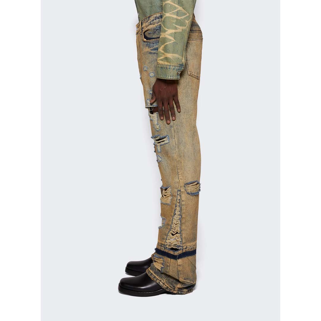 Who Decides War Gnarly Rust Jeans Denim by Who Decides War - NWAHype 1 for streetwear Pants in USA
