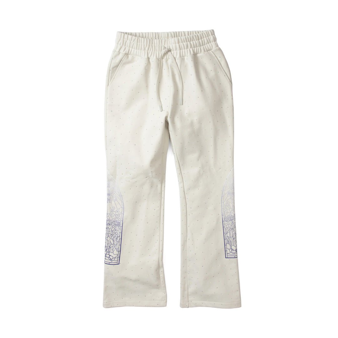 Who Decides War Rhinestone Sweatpants Silver by Who Decides War - NWAHype 1 for streetwear Pants in USA