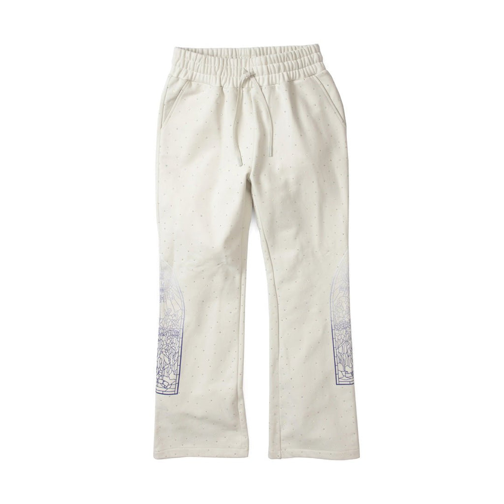 Who Decides War Rhinestone Sweatpants Silver by Who Decides War - NWAHype 1 for streetwear Pants in USA