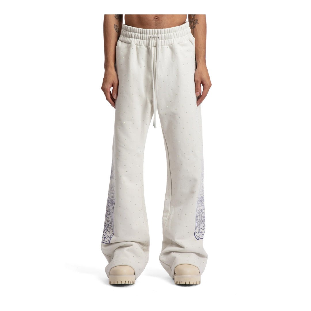 Who Decides War Rhinestone Sweatpants Silver by Who Decides War - NWAHype 1 for streetwear Pants in USA